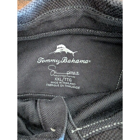 Set of 2 Tommy Bahama Men XXL Polo Shirts Cotton Blend Dark Blue Red Golf Marlin - Picture 6 of 15